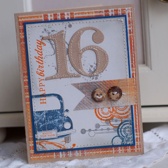 Stamps:  Grunge Me, Enjoy the Ride<br />
Ink:  Smokey Shadow, Orange Zest, Enchanted Evening<br...