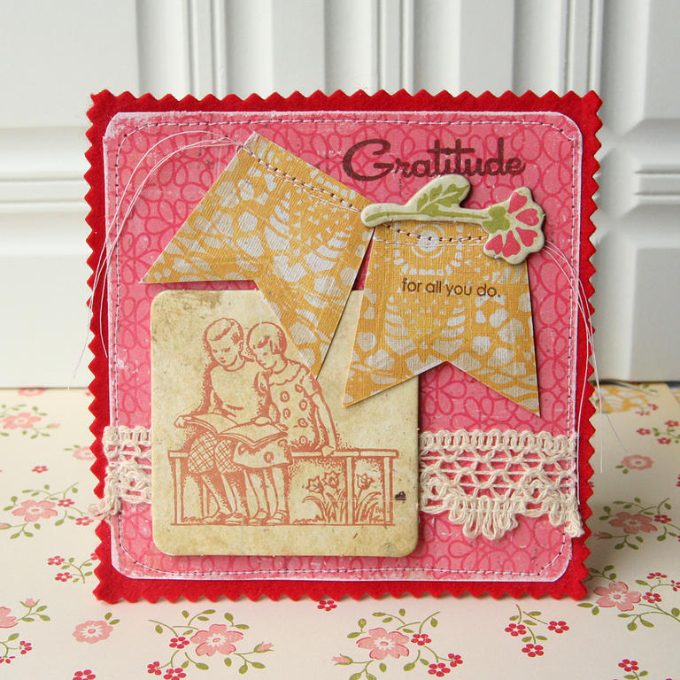 Gratitude card:<br />
Stamps: Ad Sense<br />
Ink: Dark Chocolate, Chamomille<br />
Paper:...