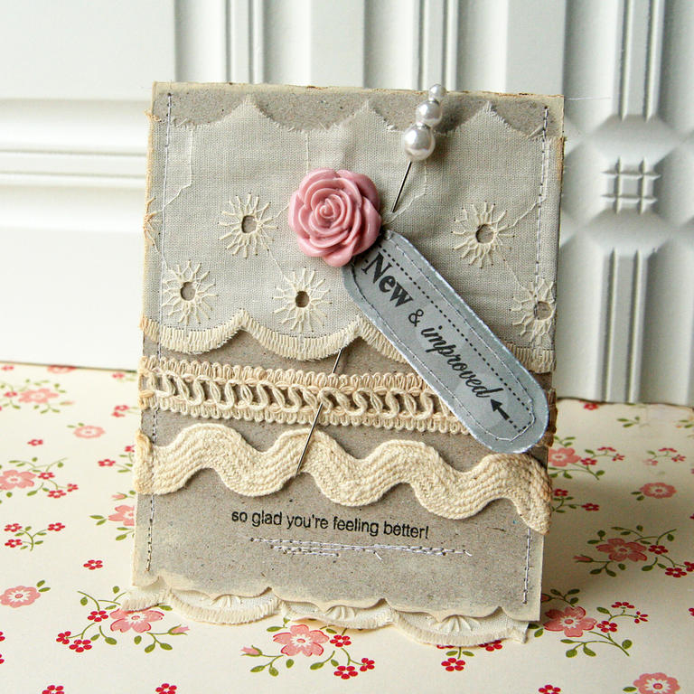 New and Improved card:<br />
Stamps: Ad Sense<br />
Ink: True Black, Vintage Cream (around...