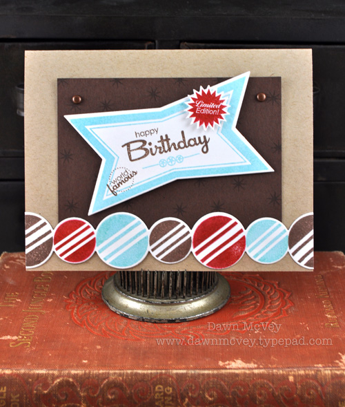 Paper: kraft, stamper's select white, dark chocolate<br />
Stamps: Ad Sense, Boy Basics:...