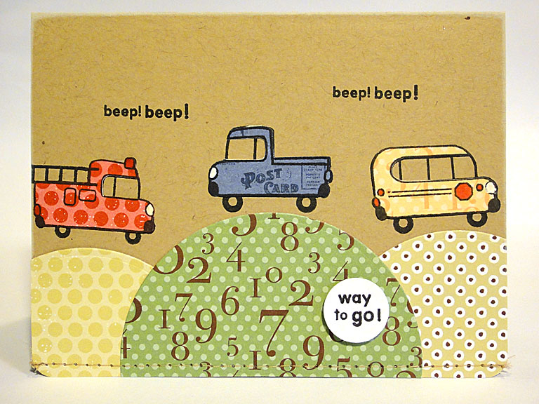 stamps: Boy Basics: Truckin' It<br />
<br />
ink: True Black<br />
<br />
cardstock:...