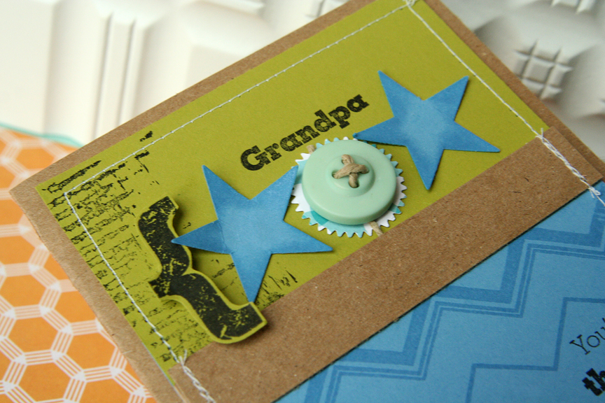 Stamps: My Hero, My Dad and Chevron Stripes<br />
Ink: Versamark Ink, True Black<br />
Paper:...