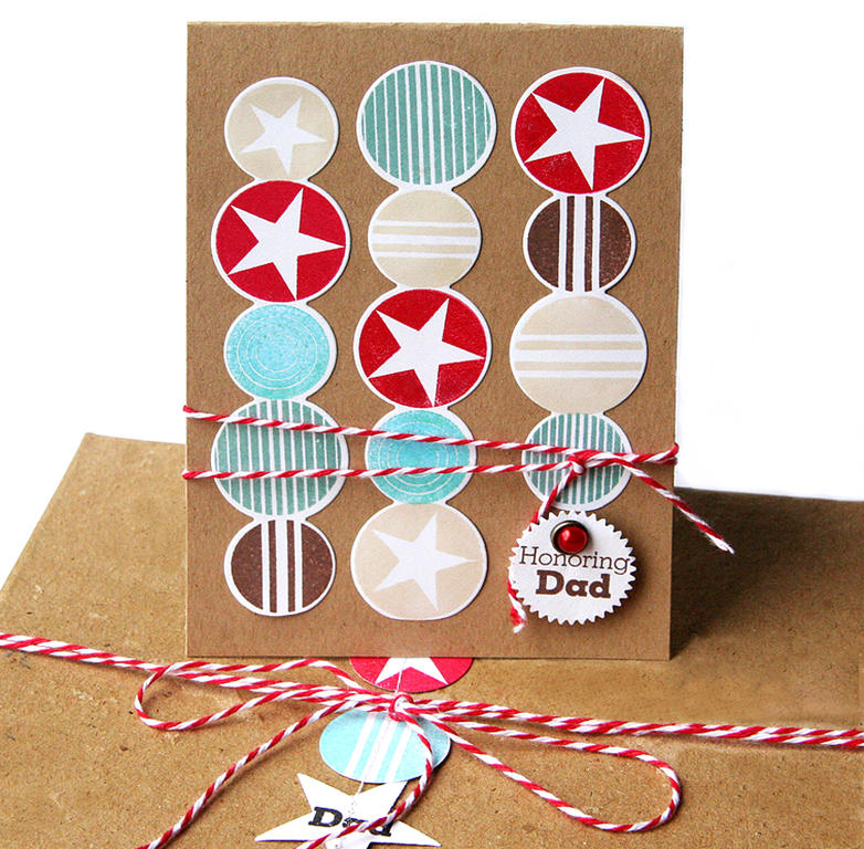 Stamps:  Simple Circles and My Hero, My Dad<br />
Ink: Pure Poppy, Chamomille, Dark Chocolate,...