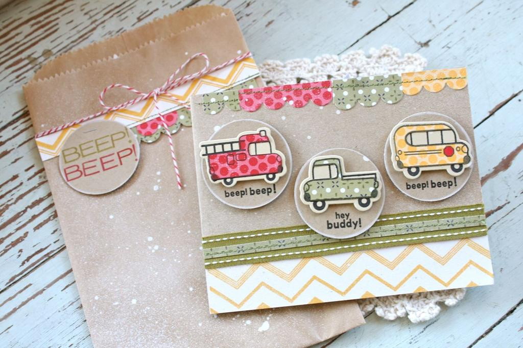 Stamps:Truckin' It, Fresh Alphabet, Background Basics: Chevron<br />
Ink:Ripe Avocado,...