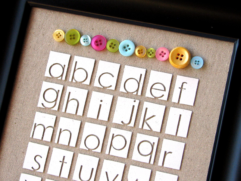 Stamps - Alpha-blocks  <br />
Ink - Versamark <br />
Embossing Powder - Filigree Detail White...