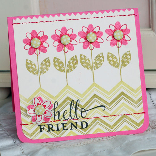 Stamps:  Flower Fusion #3, Background Basics: Chevron Stripes, Think Big Favorites #3<br />...