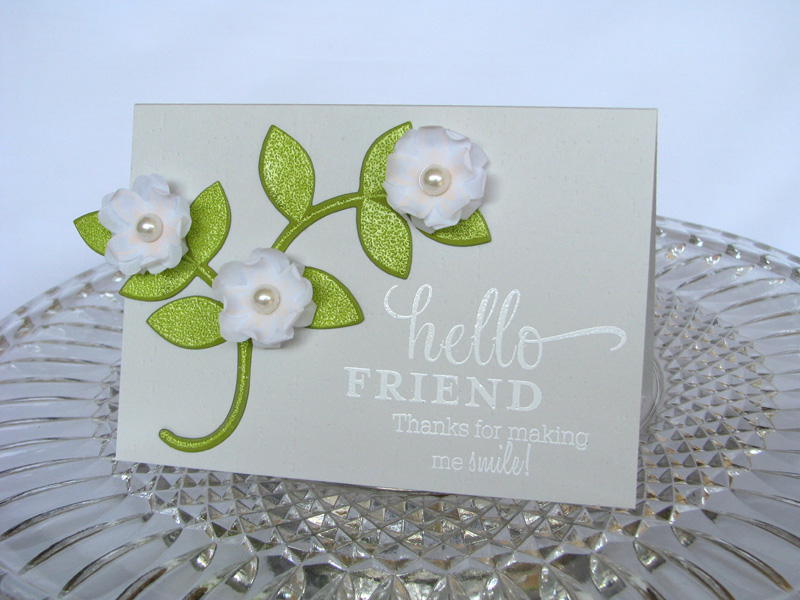 Stamps - Flower Fusion #3, Think Big Favorites #3<br />
CS - Soft Stone, Simply Chartreuse,...