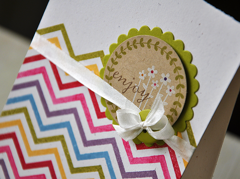 Stamps: Background Basics: Chevron Stripes &amp; Tag-it&#039;s #3<br />
Ink: Fresh Snow, Ripe...