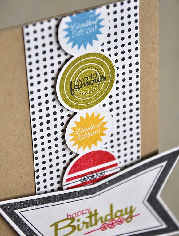 Stamps:  Ad Sense, Boy Basics: Simple Circle &amp; Grunge Me<br />
Ink:  True Black, Ripe...