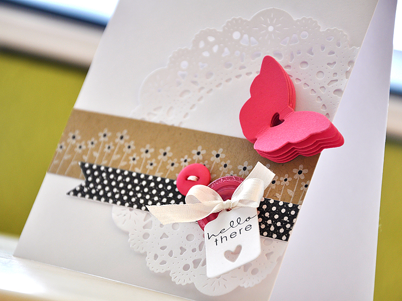 Stamps:  Tag-its #3, Ribbon Tails &amp; Tag-its #1<br />
Ink:  True Black &amp; Fresh Snow<br...