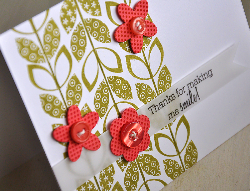 Stamps:  Flower Fusion #1,2 &amp; 3 &amp; Bitty Background Blocks<br />
Ink:  Ripe Avocado,...