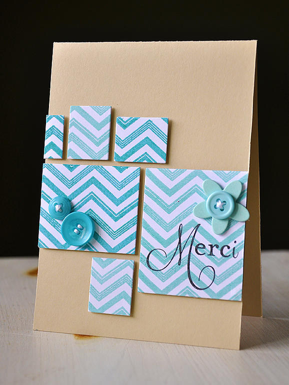 Stamps: Background Basics: Chevron Stripes &amp; Think Big Favorites #3<br />
Ink: True Black,...