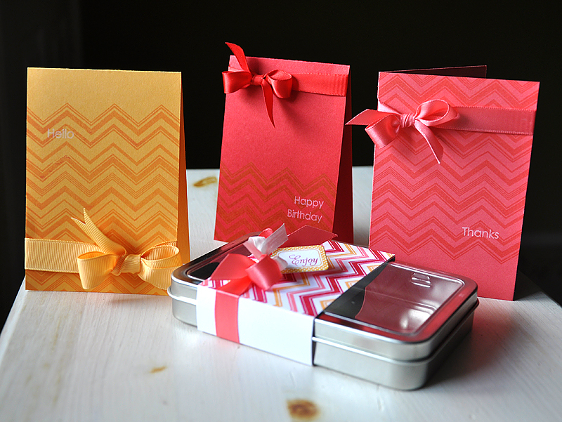 Stamps: Background Basics Chevron Stripes, Modern Basics &amp; Tiny Tags<br />
Ink: Fresh Snow,...