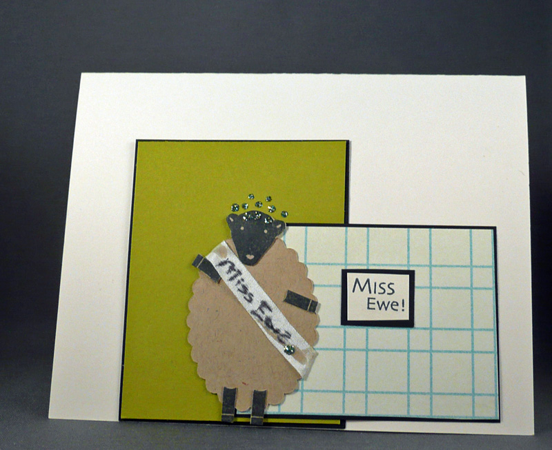 Introducing 2011 Miss Ewe - My Punny Valentine (sheep), and Miss Ewe! sentiment from My Pink Stamper