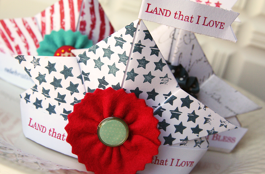 STAMPS:  Est. 1776<br />
INK: Pure Poppy, Enchanted Evening<br />
PAPER: text - Pink Paislee,...