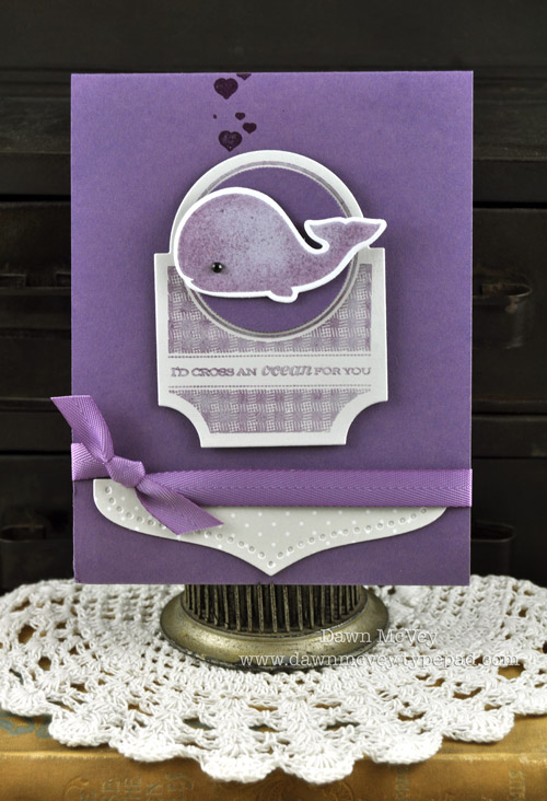 Paper: stamper's select white, soft stone, plum pudding, 2009 Bitty Dot Basics<br />...
