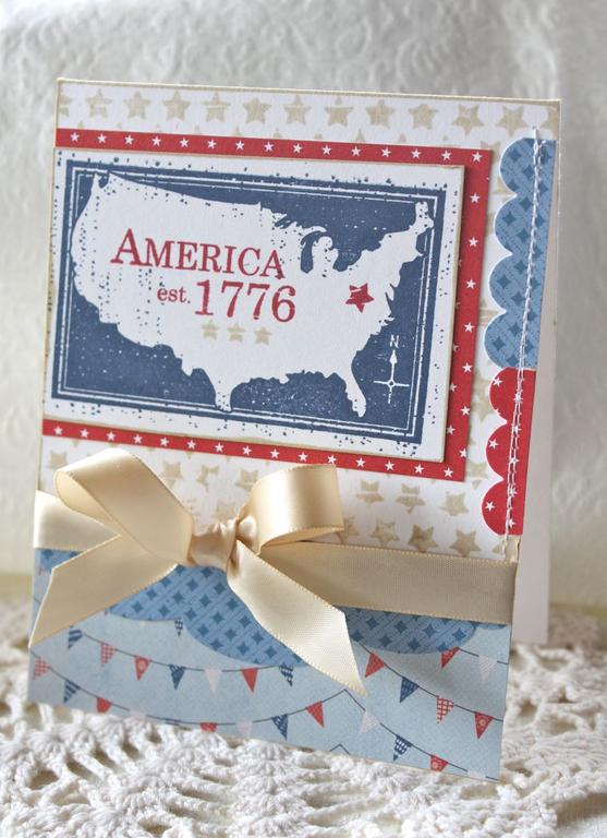 Stamps: est. 1776, Road Trip<br />
Ink:Tea Dye Duo, non PTI blue and red<br />
Paper:Argyle...