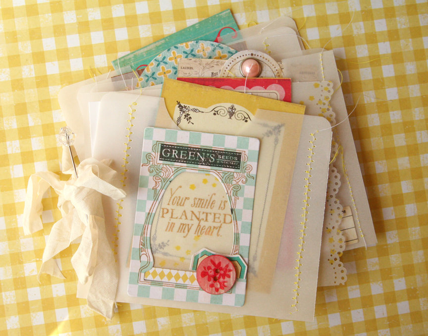 STAMPS:  Garden Variety and Year of Flowers Collection<br />
INK: brown ink and black StazOn...