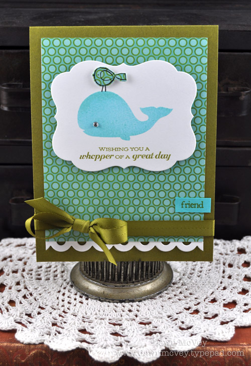 Paper: stamper's select white, ripe avocado, hawaiian shores, green boutique<br />
Stamps:...