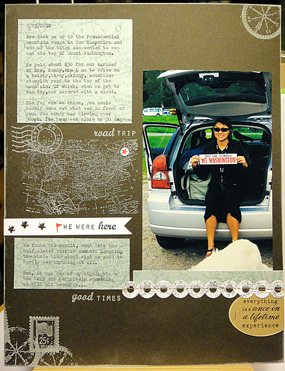 stamps: Road Trip, MSS: Journaling Circle<br />
<br />
ink: Fresh Snow, True Black, Pure...
