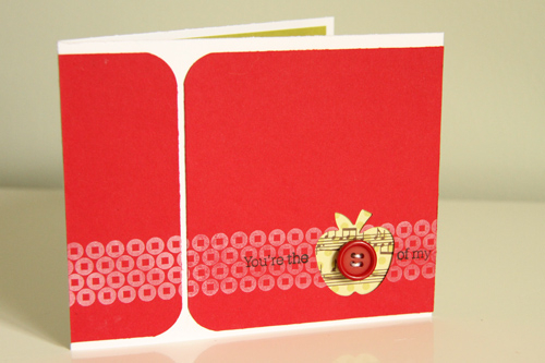 Stamps: Fruit Fusion: Apple, Background Basics: Geometrics<br />
Cardstock: Pure Poppy, Simply...