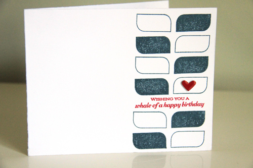 Stamps: Whale Wishes, Modern Basics<br />
Ink: Pure Poppy, Enchanted Evening<br />
Paper:...