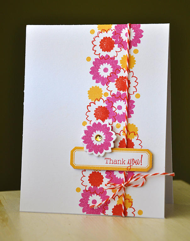 Stamps: Flower Fusion #4 &amp; Label Basics<br />
Ink: Raspberry Fizz, Terracotta Tile &amp;...