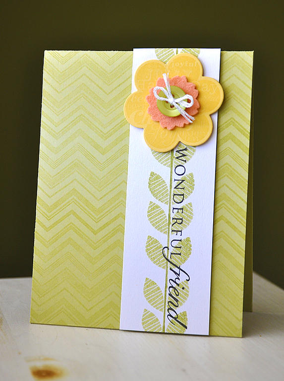 Stamps: Flower Fusion #4 &amp; Think Big Favorites #4, Hello Friend &amp; Background Basics:...