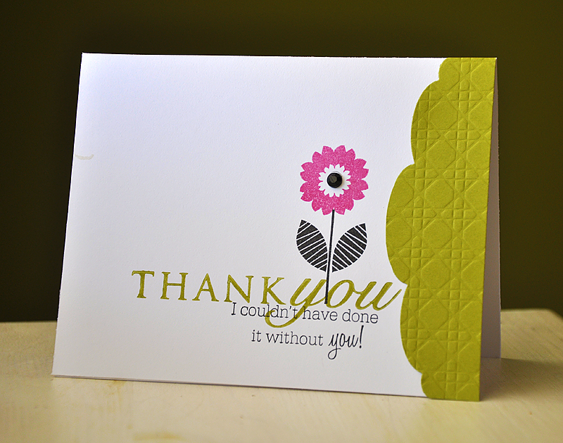 Stamps: Flower Fusion #4 &amp; Think Big Favorites #4<br />
Ink: True Black, Raspberry Fizz...