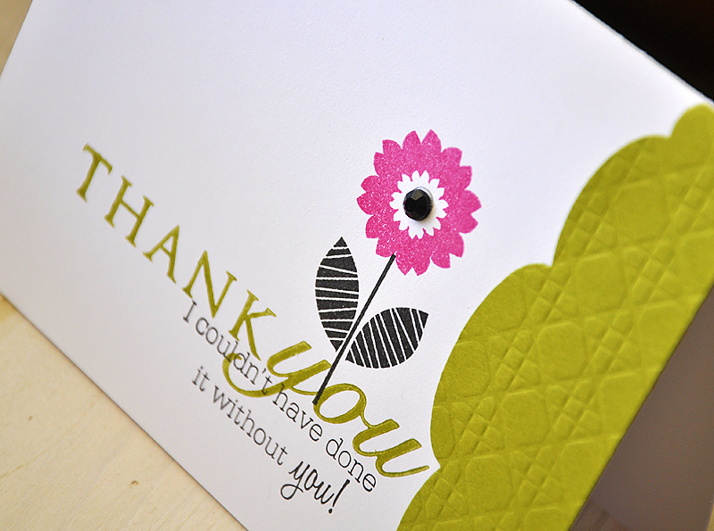 Stamps: Flower Fusion #4 &amp; Think Big Favorites #4<br />
Ink: True Black, Raspberry Fizz...