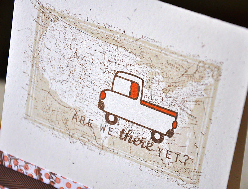 Stamps:  Road Trip &amp; Boy Basics: Truckin' It<br />
Ink:  Dark Chocolate &amp; Chai...