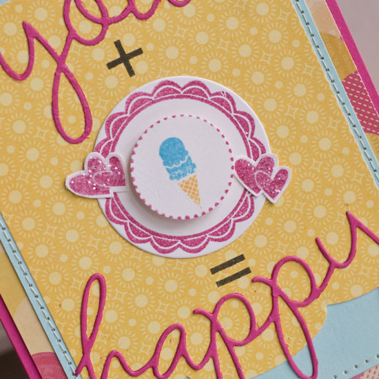 Stamps:  Tag-its #4, Get to the Point (+ and=)<br />
Ink:  Raspberry Fizz, Summer Sunrise,...