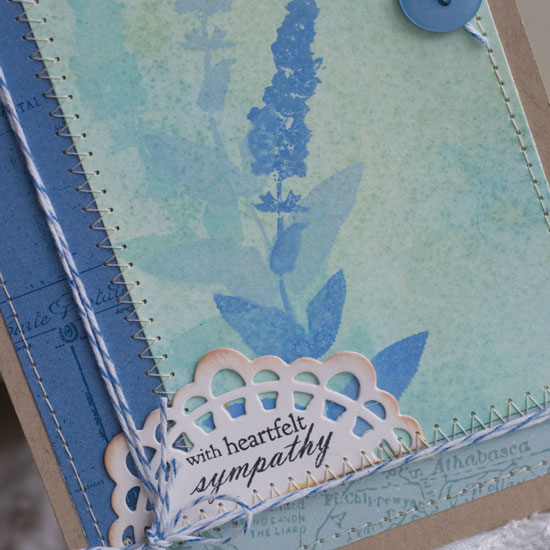 Stamps:  Wildflower Garden<br />
Ink:  True Black, Aqua Mist, Spring Rain, Ballet Blue...
