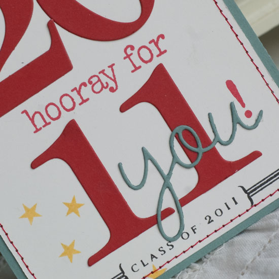 Stamps:  Wonderful Words Additions, For the Graduate, Star Prints<br />
Ink:  Pure Poppy, True...