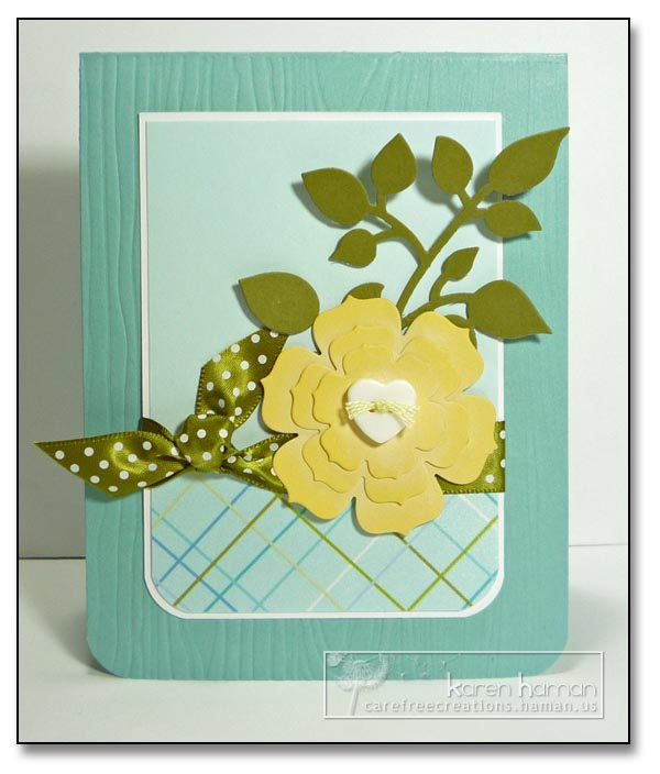 Supplies<br />
Leaf die (Taylored Expressions); Flower dies (PTI); Ribbon (PTI); light...