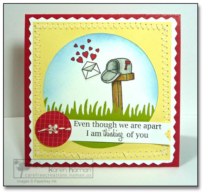Supplies<br />
Stamps: Mailbox Greetings (PTI);<br />
Cardstock: Pure Poppy, White, Lemon...