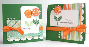 Supplies: Flower Fusion, FF Flower Die, My Mind's Eye DP, Scallop border die, Pearls,...