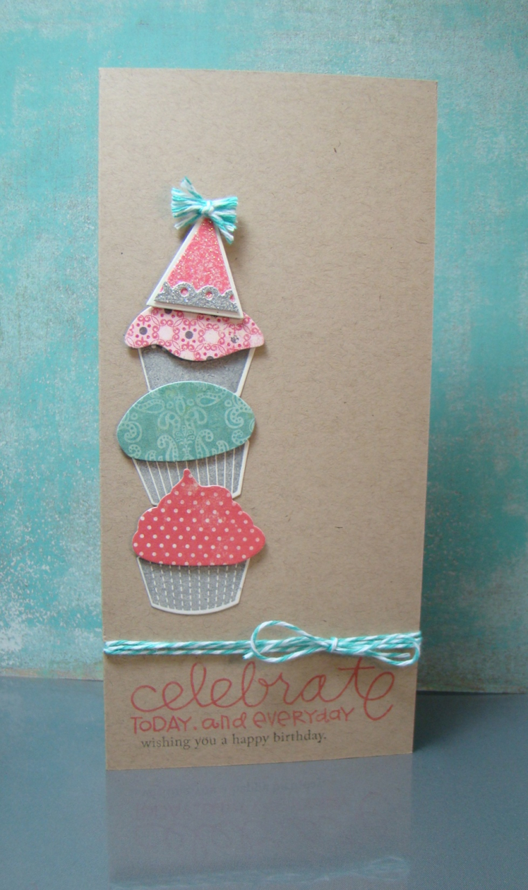 Stamps: Cupcake Collection, Mat Stack 1 Collection<br />
 Paper: Kraft, Rustic White, My...