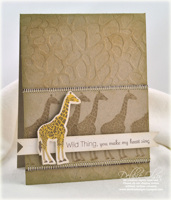 Stamps: It's a Jungle Out There<br />
Cardstock: Kraft, Rustic Cream, Dark Chocolate<br />...
