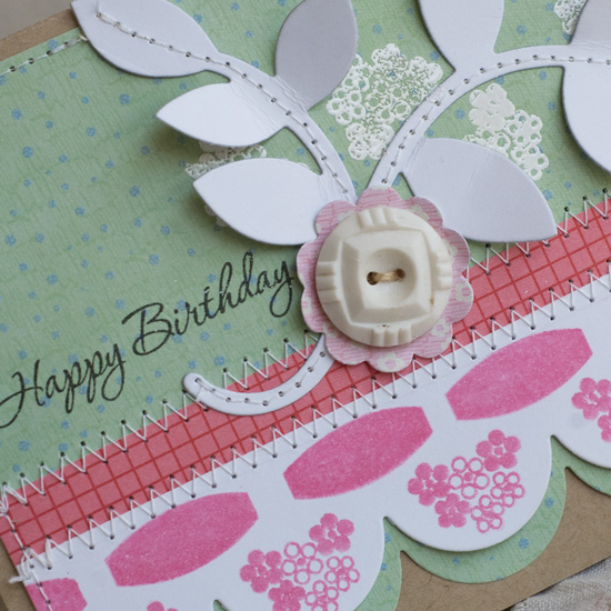 Stamps:  Gracious Vases<br />
Ink:  Hibiscus, True Black, VersaMark<br />
Cardstock:...