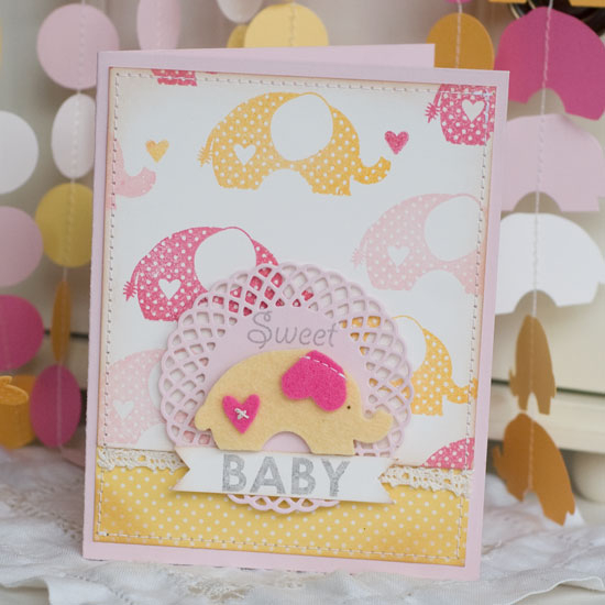 Stamps:  Sweet Baby<br />
Ink:  Hibiscus Burst, Sweet Blush, Summer Sunrise, Smokey Shadow<br...