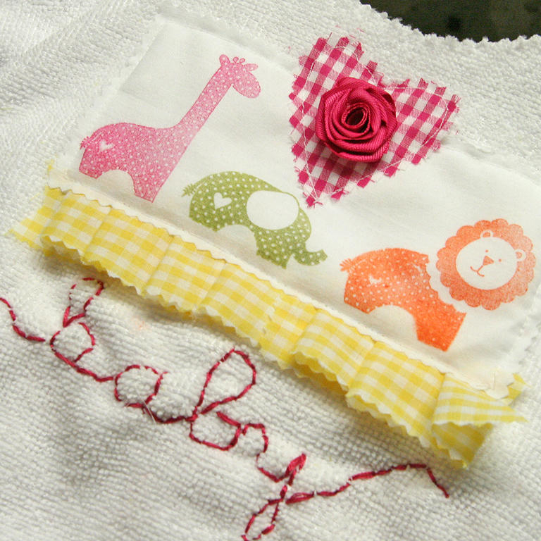 STAMPS: Sweet Baby<br />
INK: Raspberry Fizz, Orange Zest, Ripe Avocado <br />
PAPER: none <br...