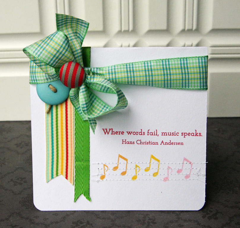 Stamps: Rhythm and Soul<br />
Ink: Pure Poppy, Summer Sunrise, yellow and pink inks by Jenni...