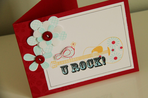 Stamps: Rhythm and Soul, Beautiful Blooms II, Background Basics: Gingham, Little Bitty Birdie,...