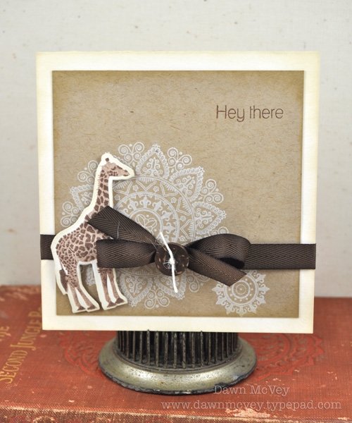 Paper: rustic cream, kraft<br />
Stamps: It's a Jungle Out There, Mehndi Medallion<br />...