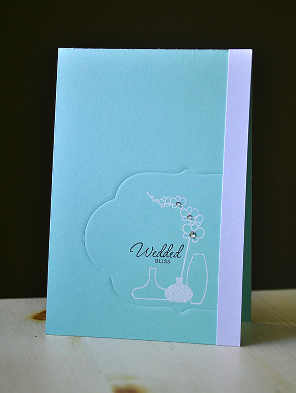 Stamps: Gracious Vases<br />
Ink: Fresh Snow &amp; True Black<br />
Cardstock: Aqua Mist &amp;...