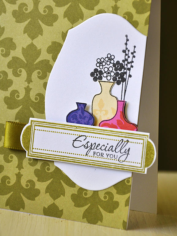 Ink: True Black &amp; Ripe Avocado<br />
Cardstock: White<br />
Pattern Paper: Damask Design...