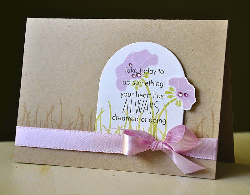 Stamps:  Daydreamer<br />
Ink:  Spring Moss, Lavender Moon, True Black &amp; Versamark<br />...