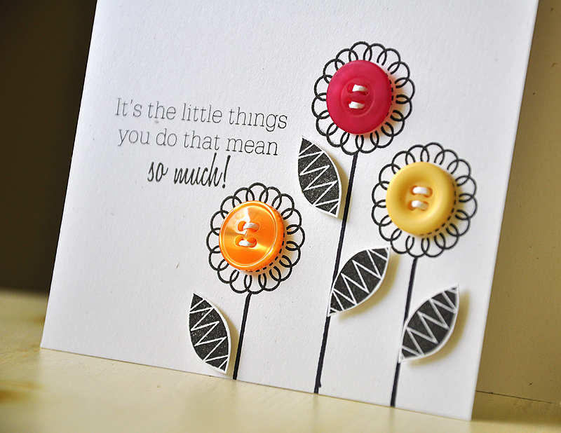 Stamps:  Flower Fusion #5<br />
Ink:  True Black<br />
Cardstock:  Rustic White<br />...
