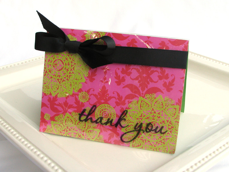 Stamps - Mehndi Medallian, Think Big Favorites #5<br />
CS - New Leaf, Clear Cardstock<br />...